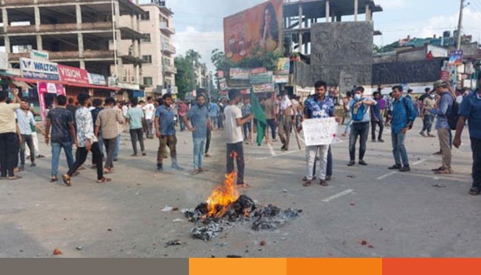 কোটা বিরোধী আন্দোলনে থমথমে শেরপুর