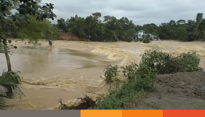 কুমিল্লার গোমতী নদীর প্রতিরক্ষা বাঁধে ভাঙন, ১৫ গ্রাম প্লাবিত