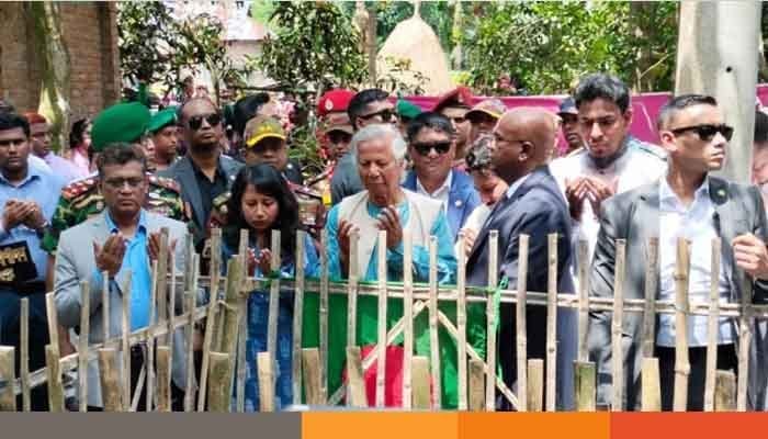yunus ড. মুহাম্মদ ইউনূস আবু সাঈদের কবর জিয়ারত করলেন