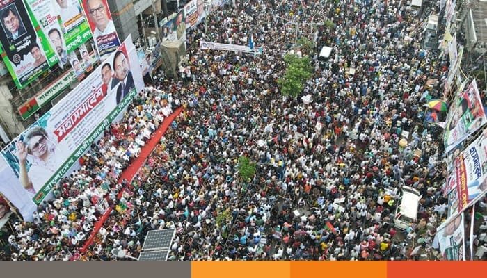 বিএনপি বিএনপির সমাবেশে বাঁধভাঙা জনস্রোত