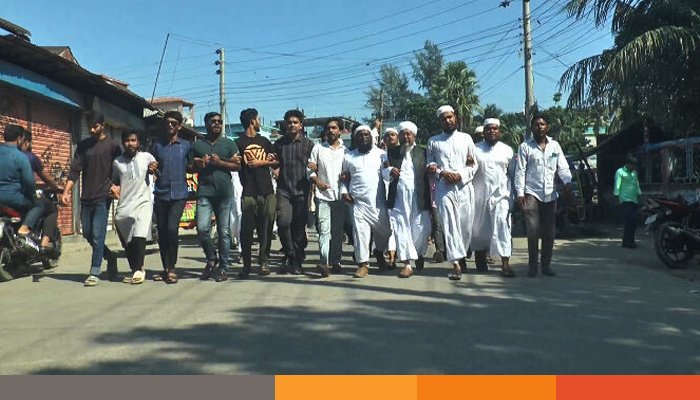 আওয়ামী লীগের কর্মসূচী প্রতিহতের লক্ষে ভোলায় বিক্ষোভ