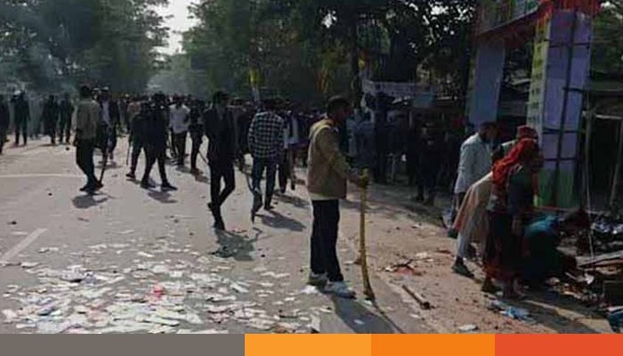 বাগেরহাটে ‘মার্চ ফর ইউনিটি’র শিক্ষার্থীদের গাড়িবহরে হামলা, সংঘর্ষ