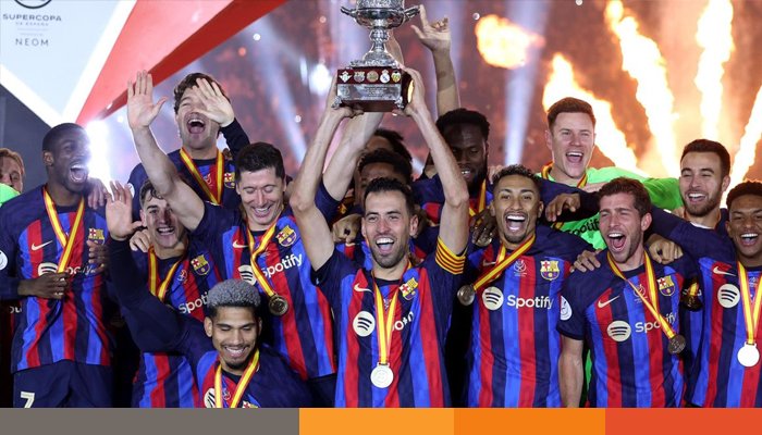 ৭ গোলের ফাইনালে জয় ১০ জনের বার্সেলোনার