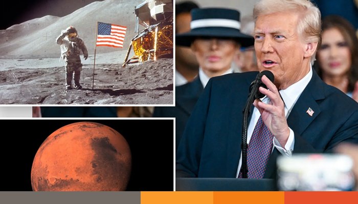 Trump-200 মঙ্গল গ্রহে নভোচারী পাঠানোর ঘোষণা দিলেন ট্রাম্প