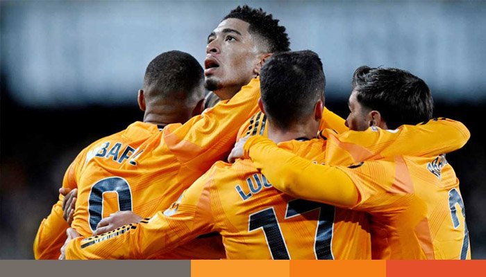 ভিনির লাল কার্ড ও বেলিংহ্যামের পেনাল্টি মিস ছাপিয়ে শীর্ষে রিয়াল