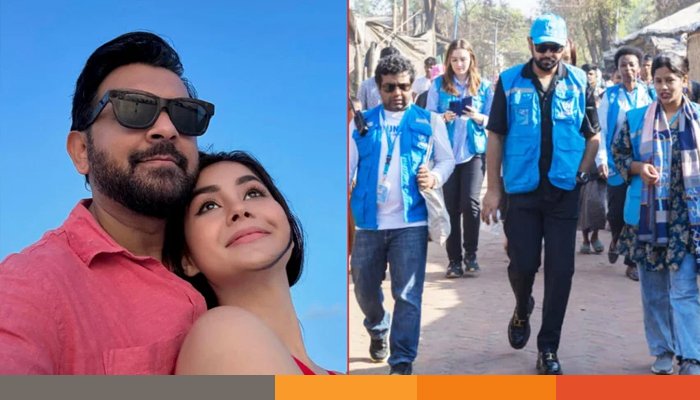 হানিমুন থেকে ফিরেই রোহিঙ্গা ক্যাম্পে তাহসান