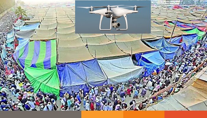 DRONE-01 ইজতেমায় ড্রোন আতঙ্কে শতাধিক আহত