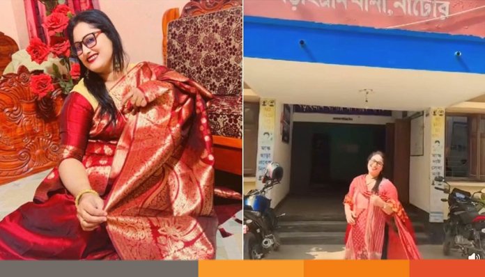 নাটোরে থানার ফটকে টিকটক করে আ.লীগ নেত্রী গ্রেফতার