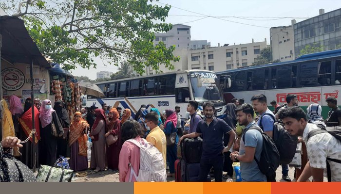 ঈদযাত্রা: বাস যাত্রায় ভোগান্তি কম