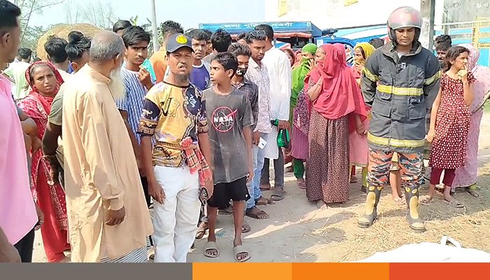 ট্রাকের চাকায় পিষ্ট হয়ে মোটরসাইকেল আরোহী স্বামী-স্ত্রী নিহত