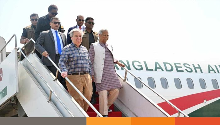 কক্সবাজার পৌঁছেছেন জাতিসংঘ মহাসচিব ও প্রধান উপদেষ্টা