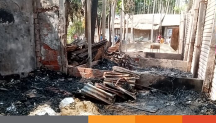 হাইমচরে আগুনে পুড়লো ২৬ টি দোকান: কোটি টাকার ক্ষয়ক্ষতি