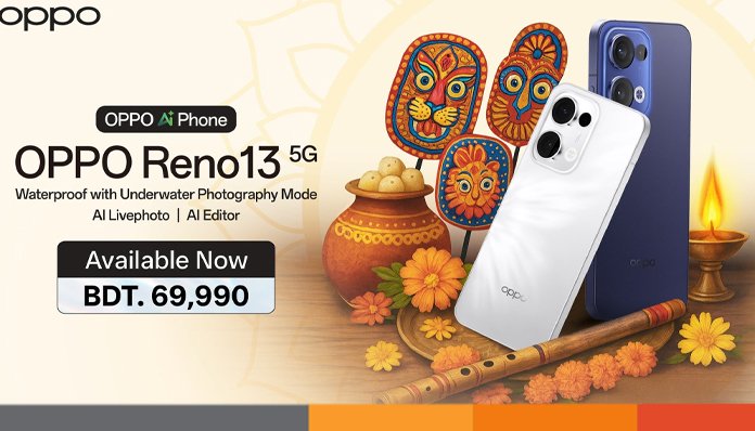 অপো রেনো১৩ ৫জি’ দিচ্ছে পহেলা বৈশাখ উদযাপনে বাড়তি উন্মাদনা