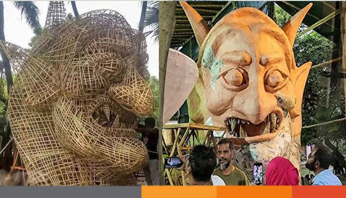 চারুকলায় ফের তৈরি হচ্ছে ‘স্বৈরাচারের প্রতিকৃতি’