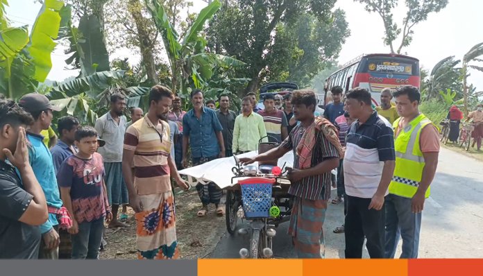 ঝিনাইদহে বাসের ধাক্কায় ভ্যানচালক নিহত