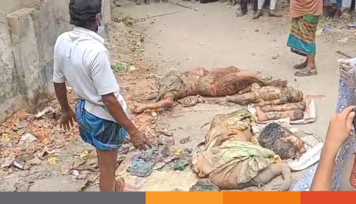 নারায়ণগঞ্জের বস্তাবন্দি অবস্থায় দুই নারী ও এক শিশুর খন্ডিত তিনটি লাশ নারায়ণগঞ্জের বস্তাবন্দি অবস্থায় দুই নারী ও এক শিশুর খন্ডিত তিনটি লাশ