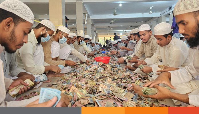 পাগলা মসজিদের দানবাক্সে এবার ২৮ বস্তা টাকা