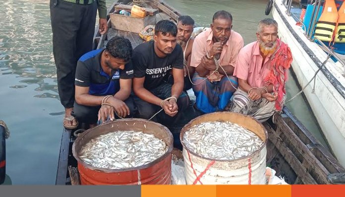 হিজলায় জাটকা রক্ষা যৌথ অভিযানে জেলেদের হামলা, কোস্টগার্ড সদস্য আহত