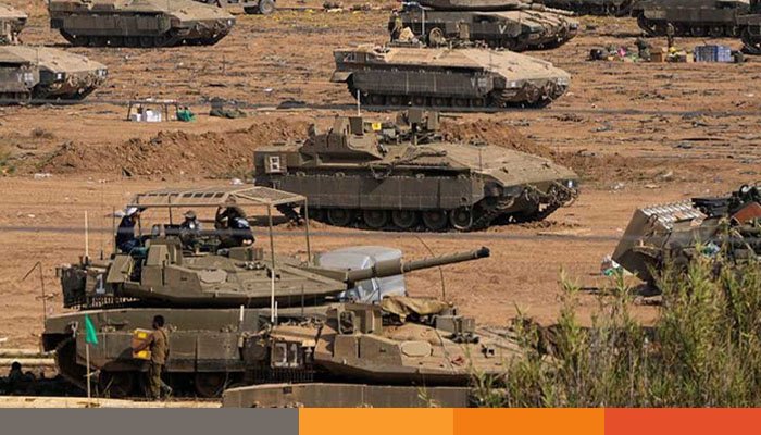 উত্তর গাজায় ইসরায়েলের হামলা, ঢুকছে ট্যাংক উত্তর গাজায় ইসরায়েলের হামলা, ঢুকছে ট্যাংক