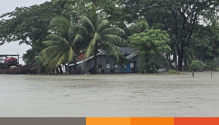 টানা বৃষ্টিতে কক্সবাজারের নিম্নাঞ্চল প্লাবিত