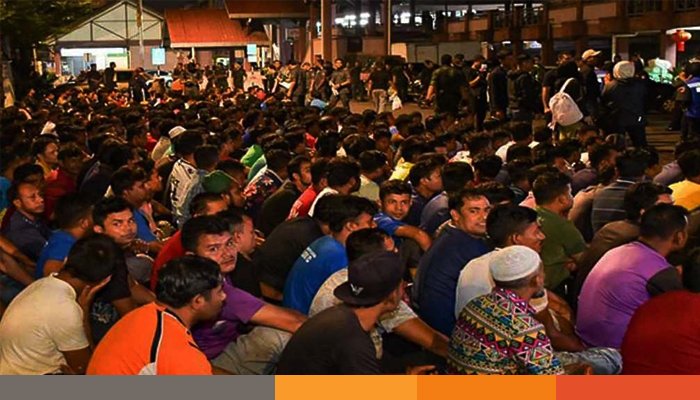 মালয়েশিয়ায় বাংলাদেশিসহ ৫৯৭ অভিবাসী আটক