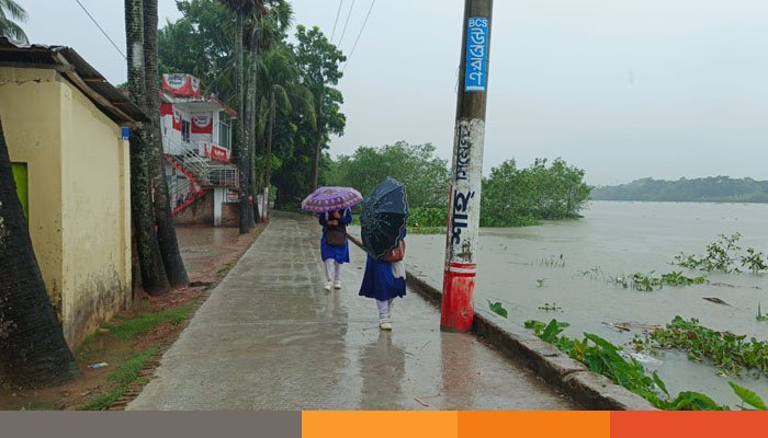 সাগরে সৃষ্ট নিম্নচাপের প্রভাবে পিরোজপুরের নিম্নাঞ্চল প্লাবিত, বিপাকে জনজীবন
