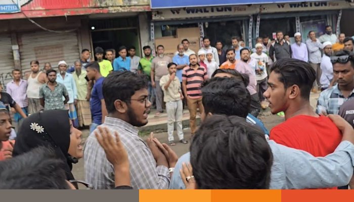 পটুয়াখালীর বাউফলে বৈষম্যবিরোধী ছাত্র আন্দোলনের