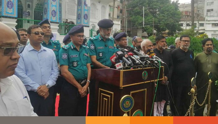 তাজিয়া মিছিলে নিরাপত্তায় নিজস্ব কর্মী ও জেনারেটর রাখার পরামর্শ ডিএমপির