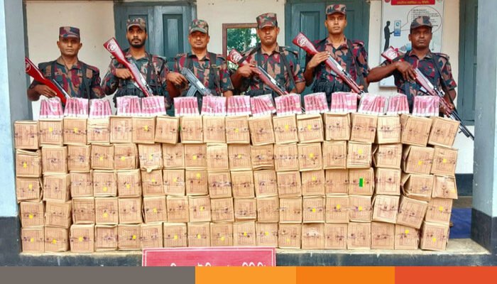 শেরপুর সীমান্তে বিপুল পরিমাণ ভারতীয় প্রসাধনী জব্দ