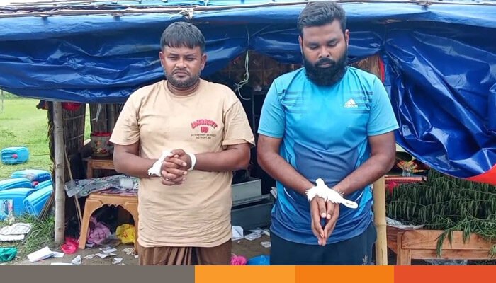 নাটোরে পদ্মার চরে সেনাবাহিনীর অভিযানে অস্ত্র ও মাদকসহ গ্রেফতার দুই