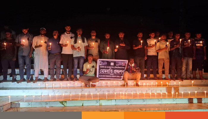 মাইলস্টোন ট্র্যাজেডিতে নিহতদের স্মরণে দুর্গাপুরে প্রদীপ প্রজ্বালন