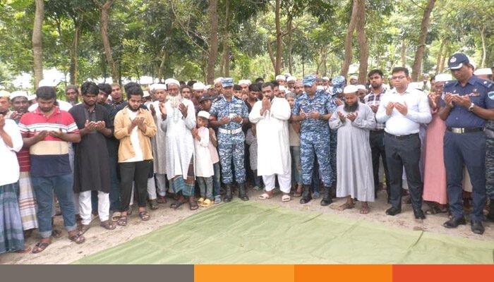 যুদ্ধ‌বিমান দুর্ঘটনায় নিহত রজনীর কবরে বিমানবাহিনীর শ্রদ্ধা