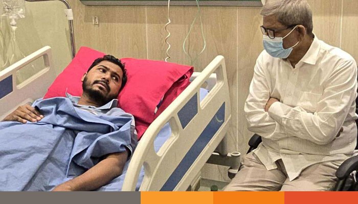 নুরুল হক নুরকে দেখতে ঢামেকে মির্জা ফখরুল