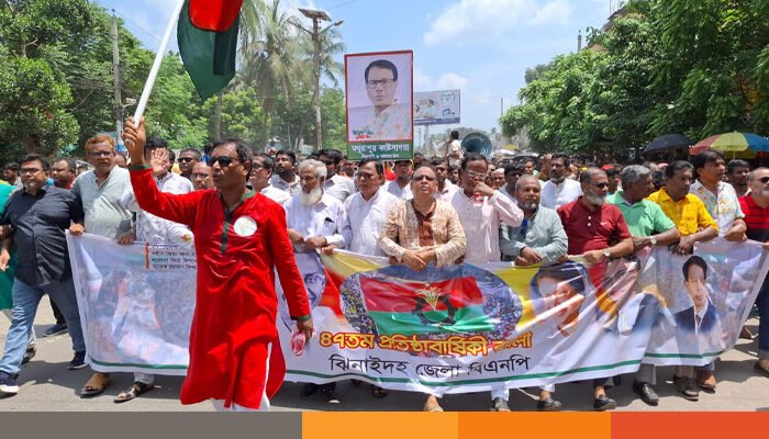 বর্ণাঢ্য আয়োজনে ঝিনাইদহে বিএনপির প্রতিষ্ঠাবার্ষিকী পালিত
