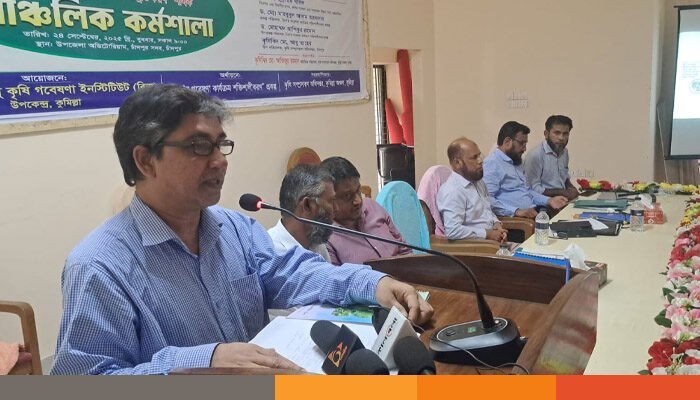 30 চাঁদপুরে বিনা উদ্ভাবিত জাত সম্প্রসারণ ও শস্যবিন্যাসে অন্তর্ভুক্তিকরণ কর্মশালা