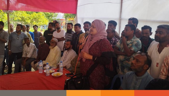 ওসমানীনগরে পূজা মন্ডপ পরির্দশন করলেন ইলিয়াসপত্নী লুনা