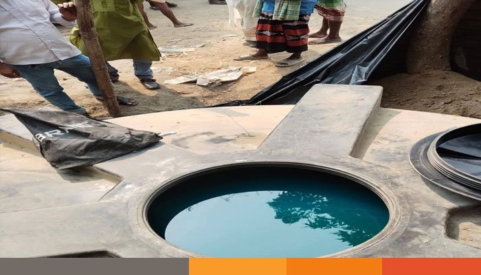 নাটোরে মাটির নিচে ট্যাংকে মিলল ১০ হাজার লিটার তেল